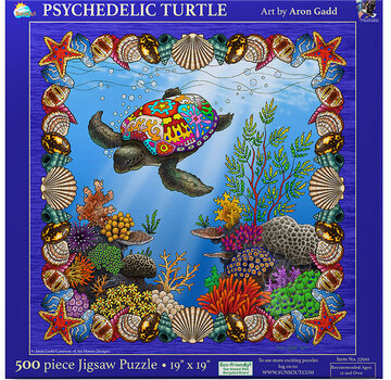 SunsOut SunsOut Psychedelic Turtle Puzzle 500pcs