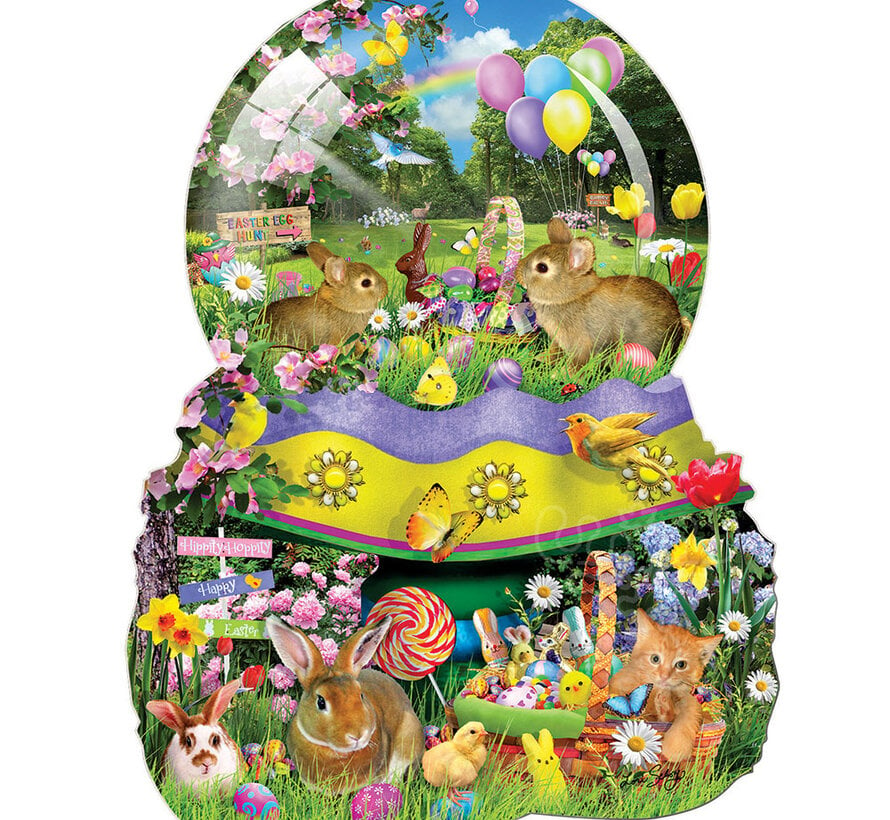 SunsOut Easter Globe Shaped Puzzle 1000pcs