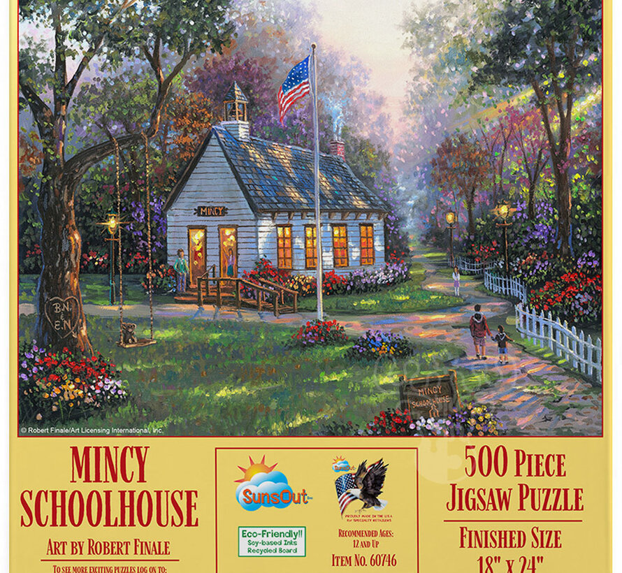 FINAL SALE SunsOut Mincy Schoolhouse Puzzle 500pcs