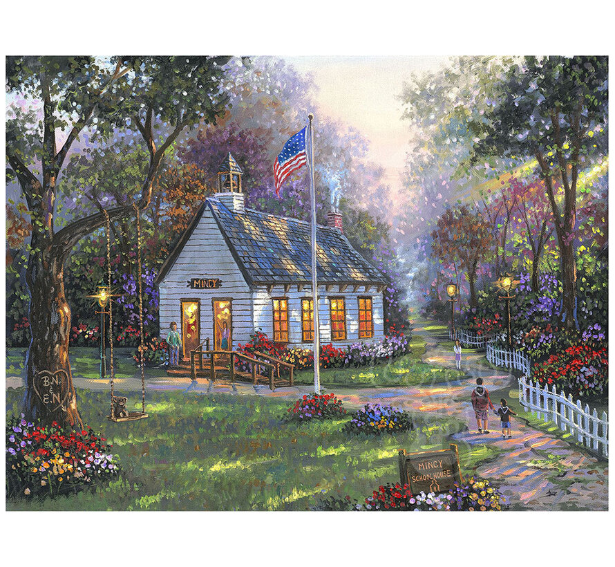 FINAL SALE SunsOut Mincy Schoolhouse Puzzle 500pcs
