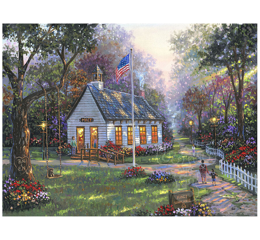 SunsOut Mincy Schoolhouse Puzzle 500pcs