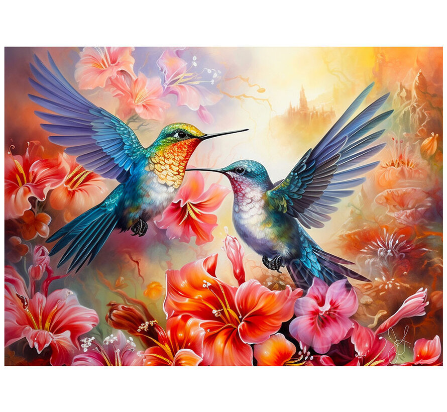 SunsOut Hummingbird Love Puzzle 500pcs+