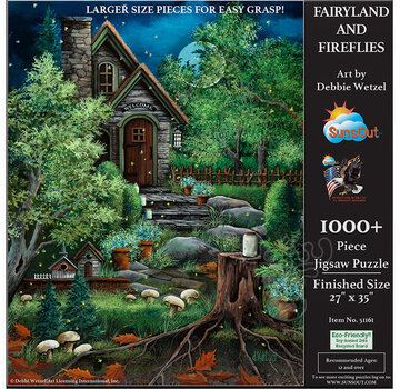 SunsOut FINAL SALE SunsOut Fairyland and Fireflies Puzzle 1000pcs+