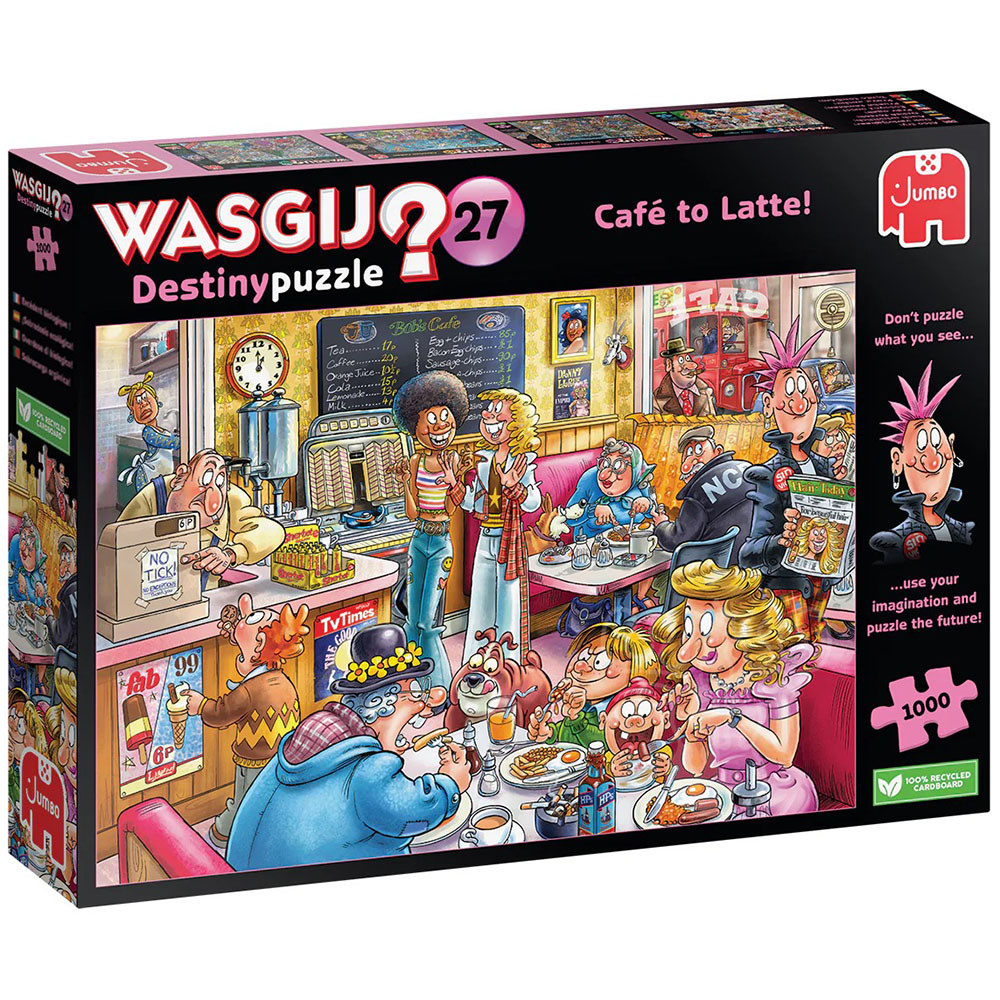 Wasgij Destiny 27 – Café To Latte ! – Puzzle 1000 Pièces – Concept Unique : Imaginez Le Futur – Carton Recyclé – Dès Adultes