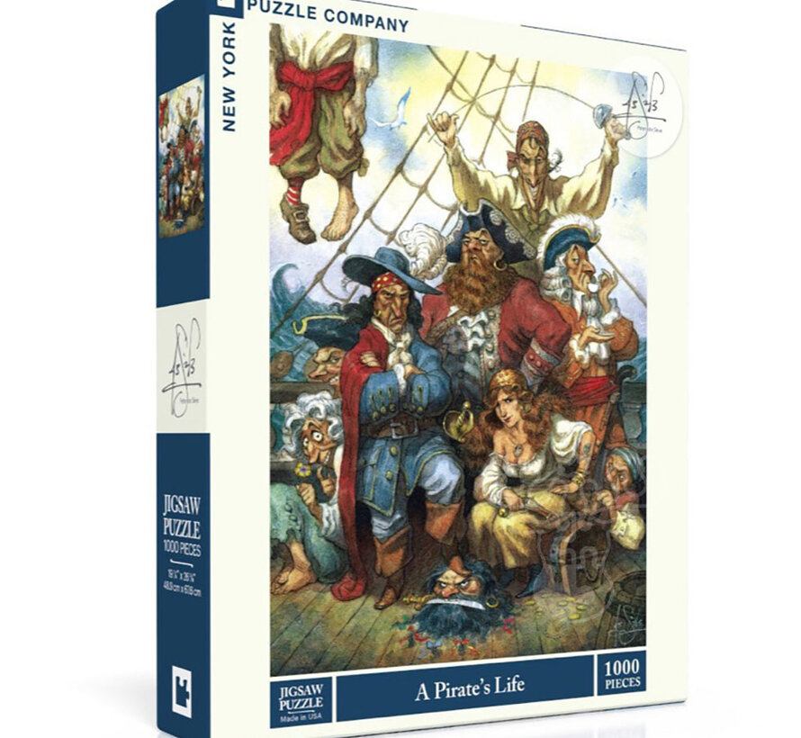 New York Puzzle Co. Peter de Sève: A Pirate's Life Puzzle 1000pcs