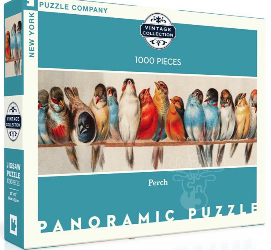 FINAL SALE New York Puzzle Co. Vintage Collection: Perch Panoramic Puzzle 1000pcs