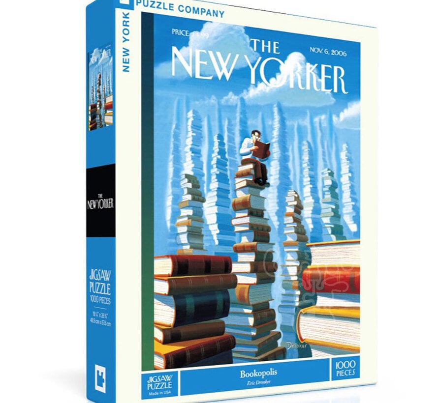 New York Puzzle Co. The New Yorker: Bookopolis Puzzle 1000pcs