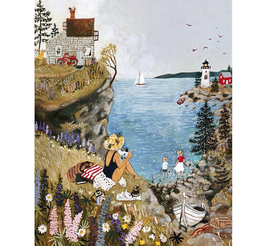 New York Puzzle Co. Loré Pemberton: Sea Cottage Puzzle 1000pcs