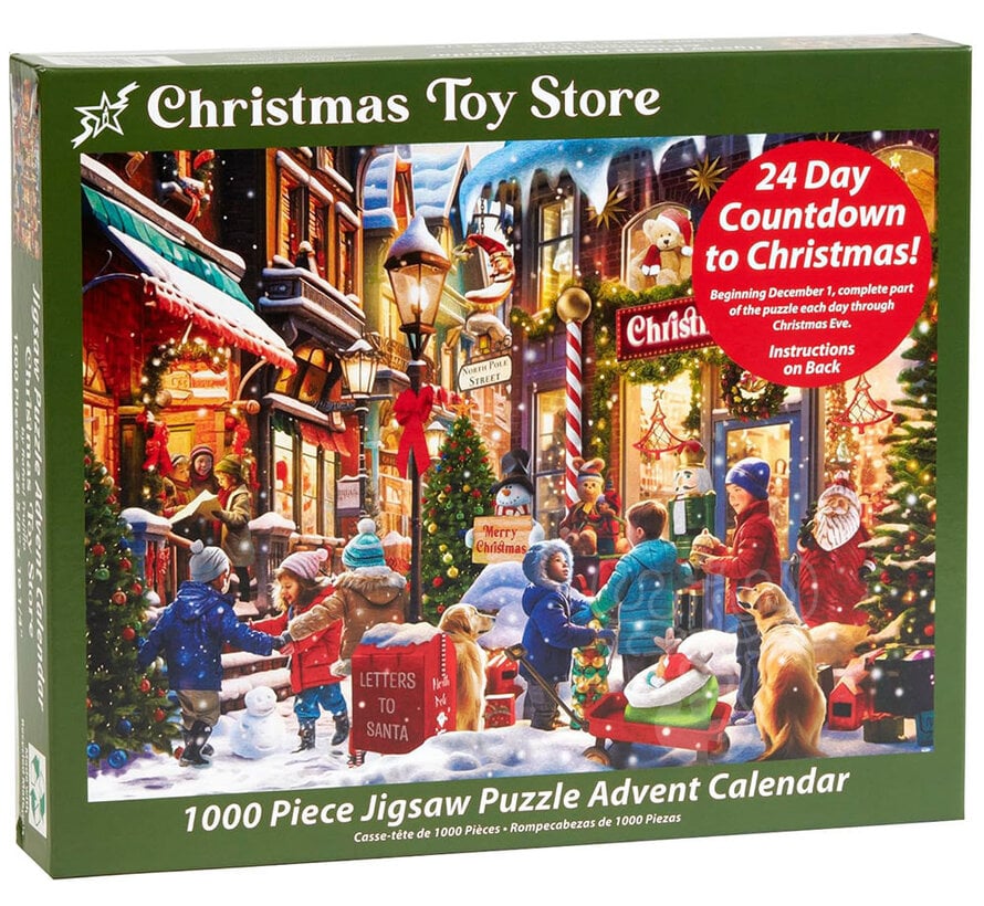 Vermont Christmas Co. Christmas Toy Store Advent Calendar Puzzle 1000pcs