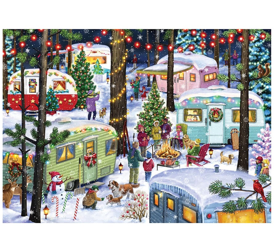 Vermont Christmas Co. Camping for Christmas Advent Calendar Puzzle 1000pcs