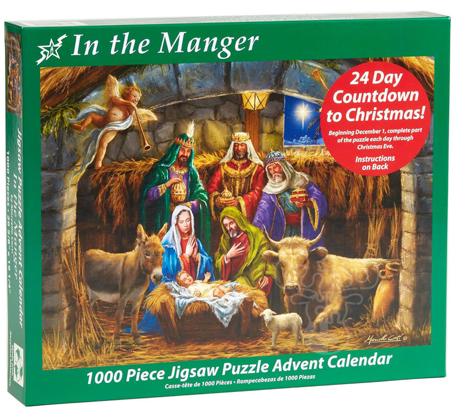 Vermont Christmas Co. In the Manger Advent Calendar Puzzle 1000pcs