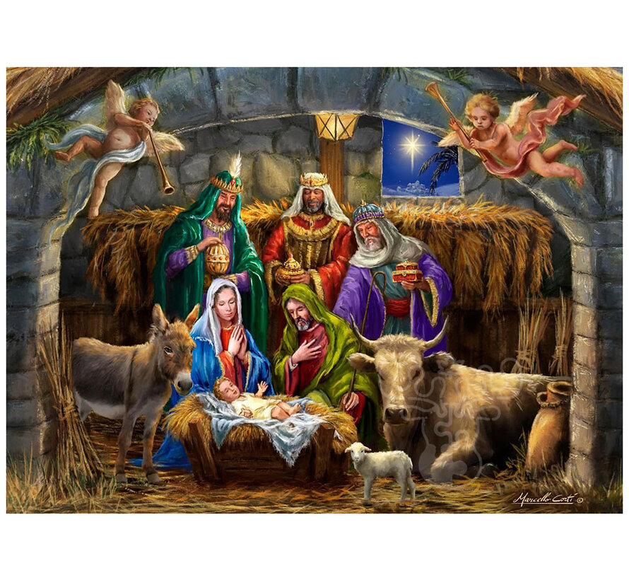 Vermont Christmas Co. In the Manger Advent Calendar Puzzle 1000pcs