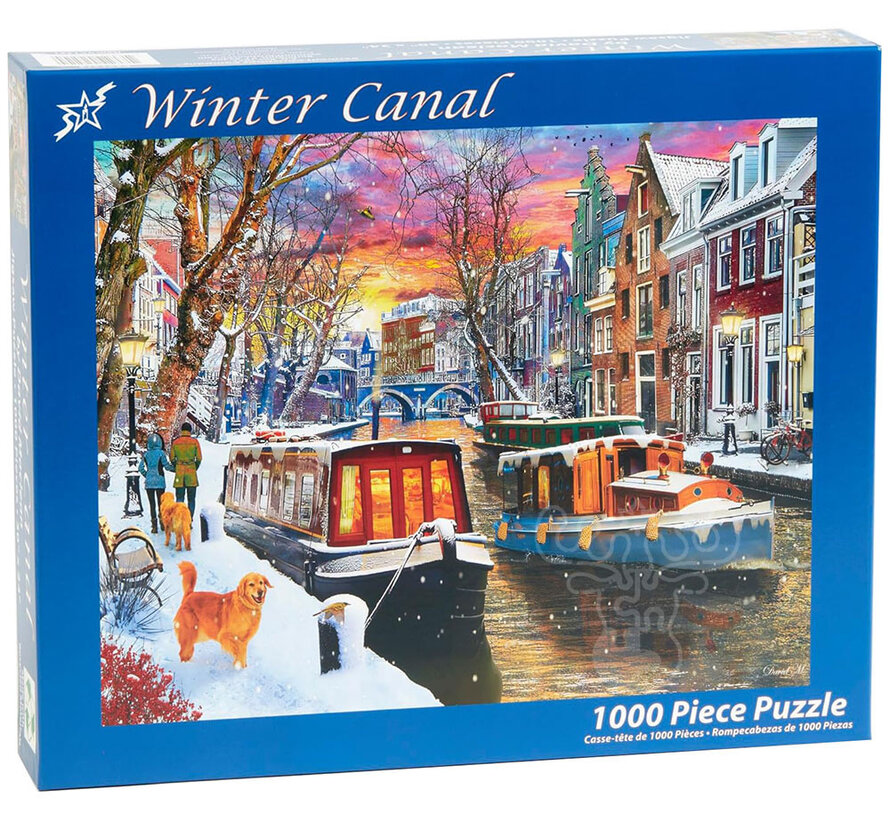 Vermont Christmas Co. Winter Canal Puzzle 1000pcs