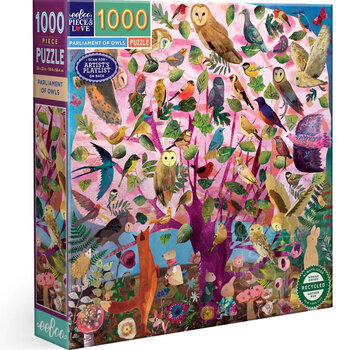 EeBoo FINAL SALE eeBoo Parliament of Owls Puzzle 1000pcs