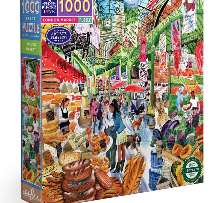 eeBoo London Market Puzzle 1000pcs