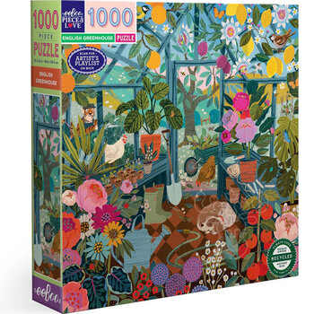 EeBoo eeBoo English Greenhouse Puzzle 1000pcs