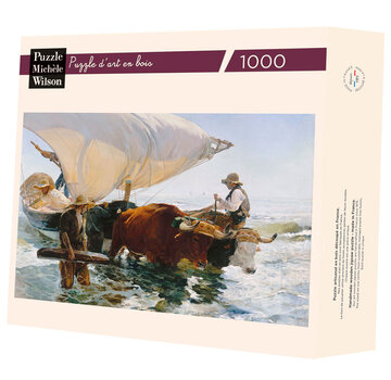 Puzzle Michèle Wilson Michèle Wilson Sorolla: The Return from Fishing Wood Puzzle 1000pcs