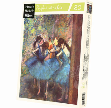 Puzzle Michèle Wilson Michèle Wilson Degas: Blue Dancers Wood Puzzle 80pcs