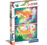 Clementoni Clementoni Funny Dinos 2 x 20pcs