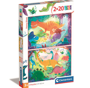 Clementoni Clementoni Funny Dinos 2 x 20pcs