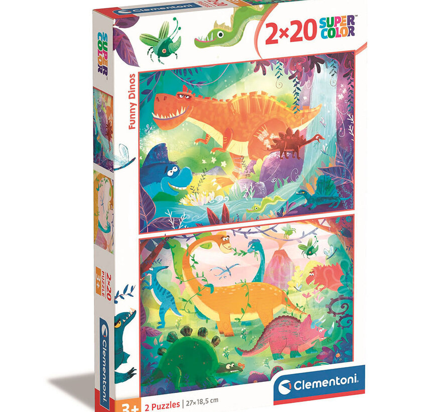 Clementoni Funny Dinos 2 x 20pcs