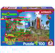 Schmidt Schmidt Dinosaurs from Prehistoric Times Puzzle 100pcs + Schleich figurine