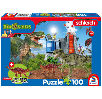 Schmidt Schmidt Dinosaurs from Prehistoric Times Puzzle 100pcs + Schleich figurine