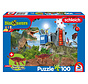 Schmidt Dinosaurs from Prehistoric Times Puzzle 100pcs + Schleich figurine