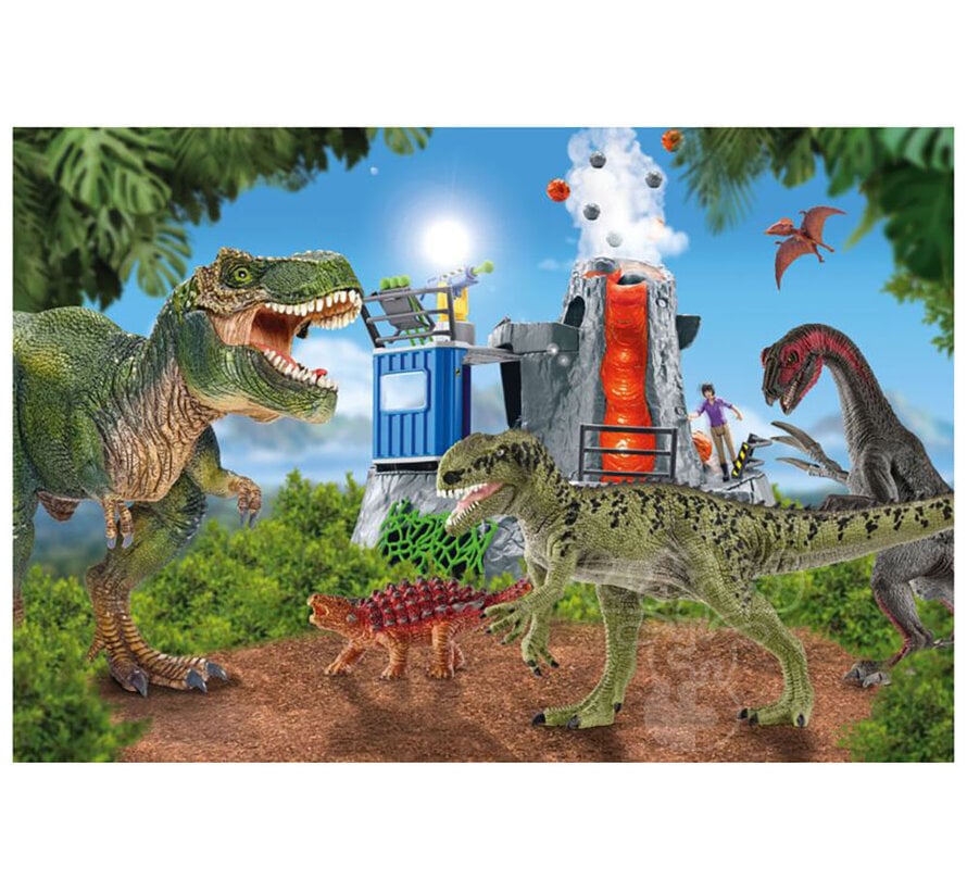 Schmidt Dinosaurs from Prehistoric Times Puzzle 100pcs + Schleich figurine