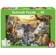 Schmidt Schmidt Animals in Africa Puzzle 60pcs