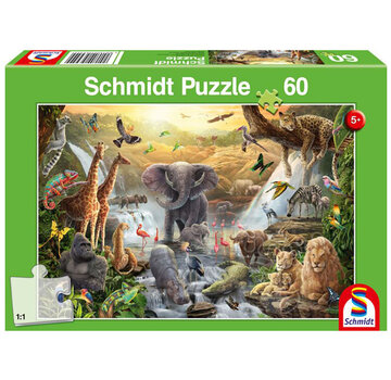 Schmidt Schmidt Animals in Africa Puzzle 60pcs