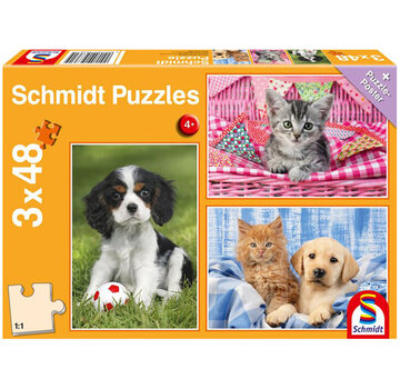 Schmidt Schmidt My cutest baby animals Puzzle 3 x 48pcs