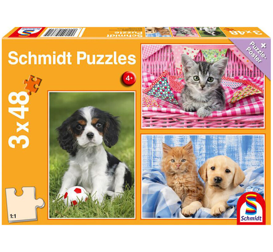 Schmidt My cutest baby animals Puzzle 3 x 48pcs
