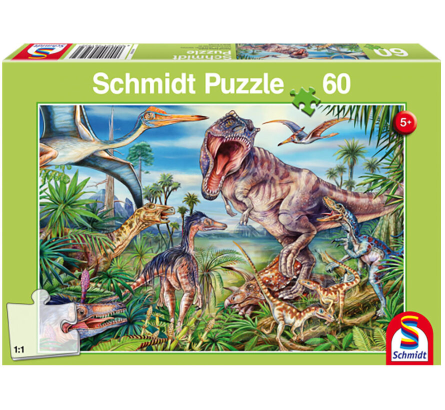 Schmidt Amongst the Dinosaurs Puzzle 60pcs