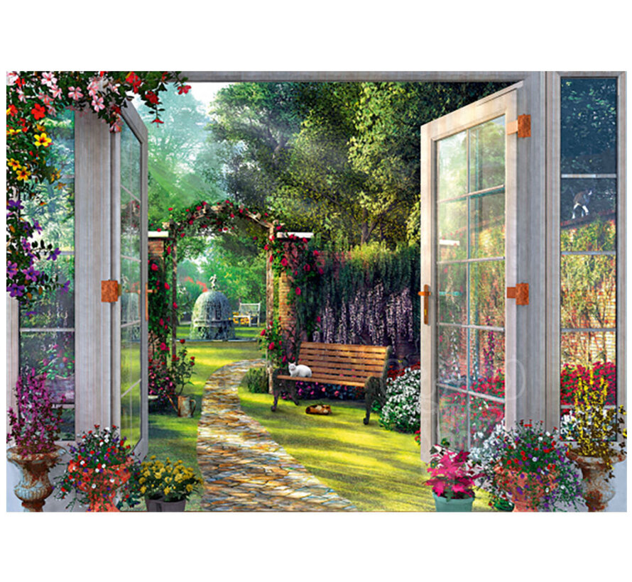 FINAL SALE Schmidt View of the Enchanted Garden Puzzle 1000pcs