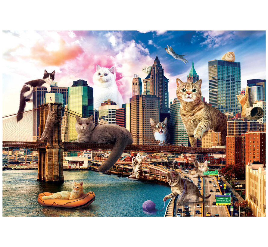 Trefl Funny Cities: Cats in New York Puzzle 1000pcs