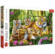 Trefl FINAL SALE Trefl Family of Tigers Puzzle 500pcs