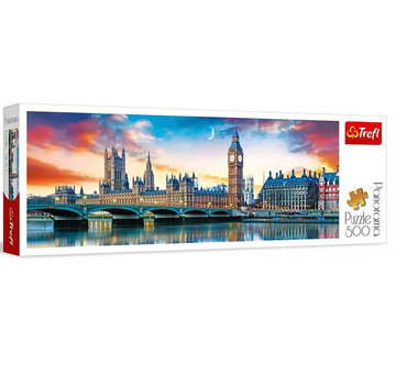 Trefl FINAL SALE Trefl Big Ben and Palace of Westminster, London Panorama Puzzle 500pcs