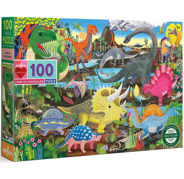 EeBoo eeBoo Land of Dinosaurs Puzzle 100pcs
