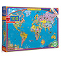 eeBoo World Map Puzzle 100pcs