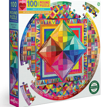 EeBoo eeBoo Beauty of Color Round Puzzle 100pcs