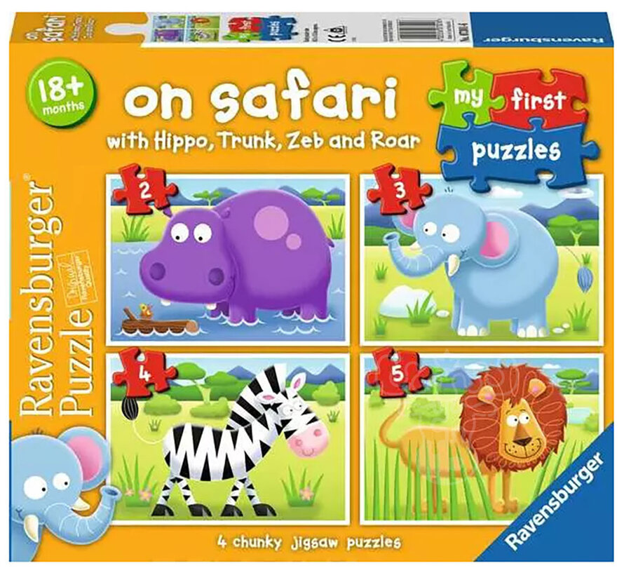 Ravensburger My First Puzzle: On Safari Puzzle 2, 3, 4, 5 pcs