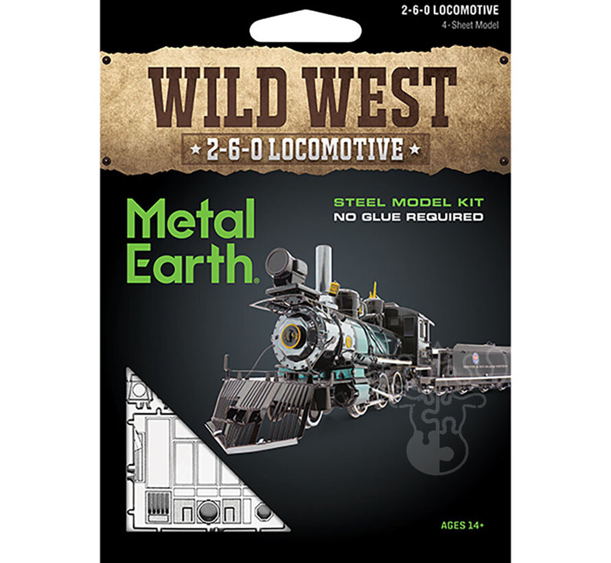 Metal Earth Wild West 2-6-0 Locomotive Model Kit