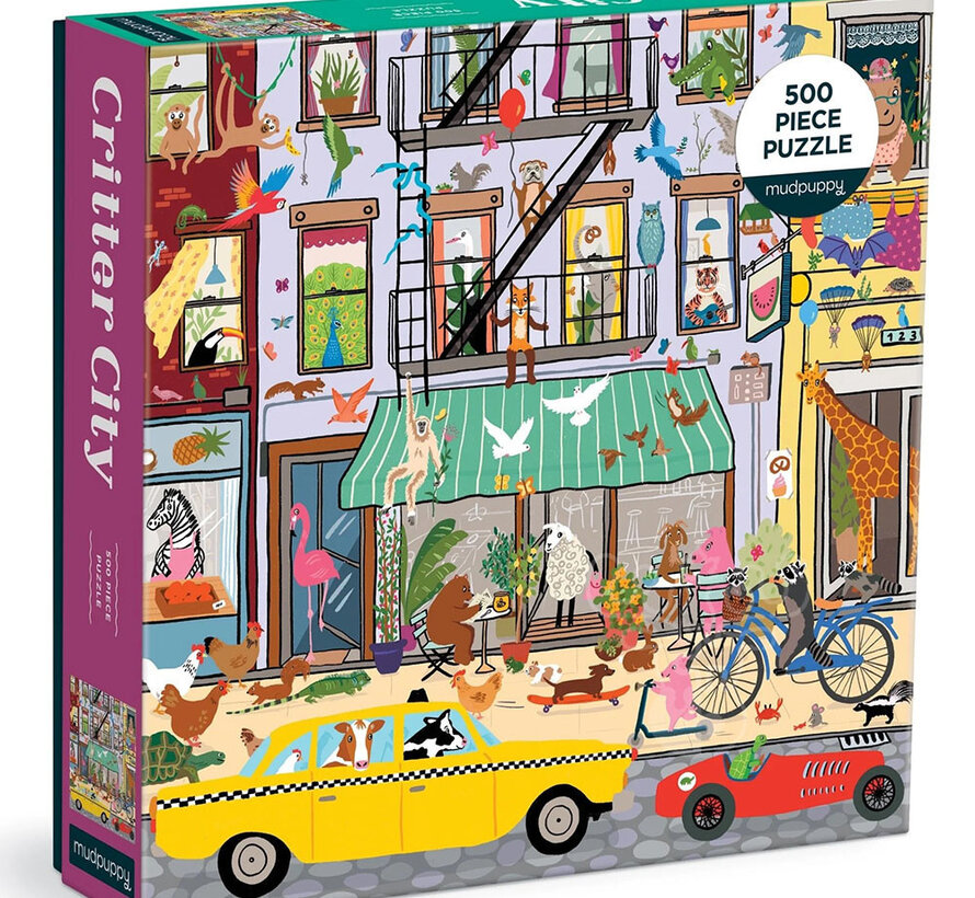 Mudpuppy Critter City Puzzle 500pcs