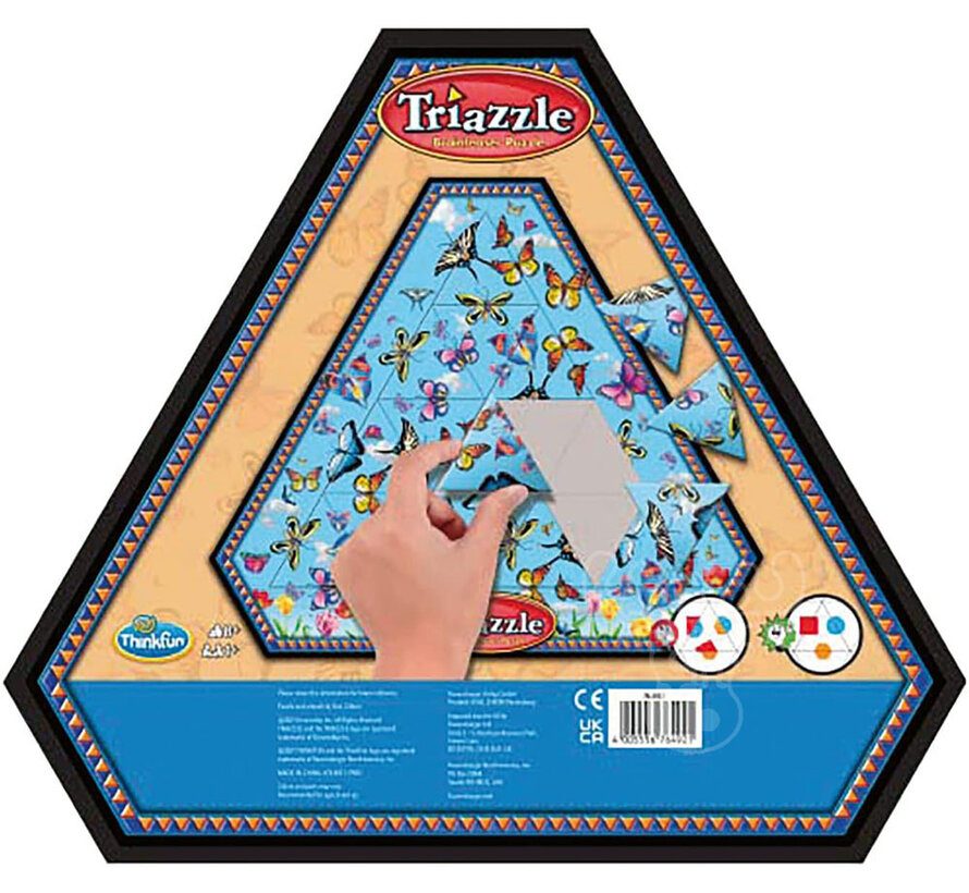 Triazzle BrainTeaser Puzzle Butterflies