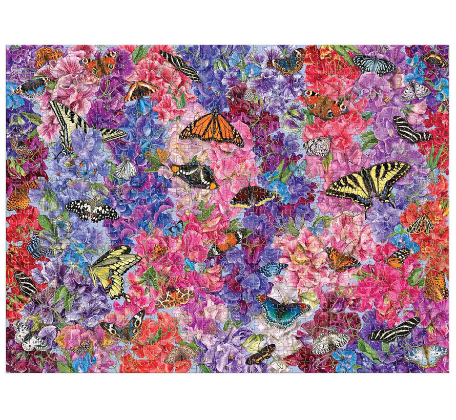 Galison Butterflies In the Sweet Peas Puzzle 1000pcs