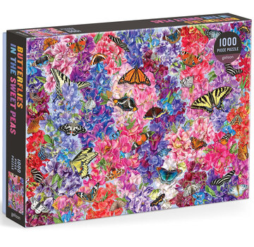 Galison Galison Troy Litten Butterflies In the Sweet Peas Puzzle 1000pcs