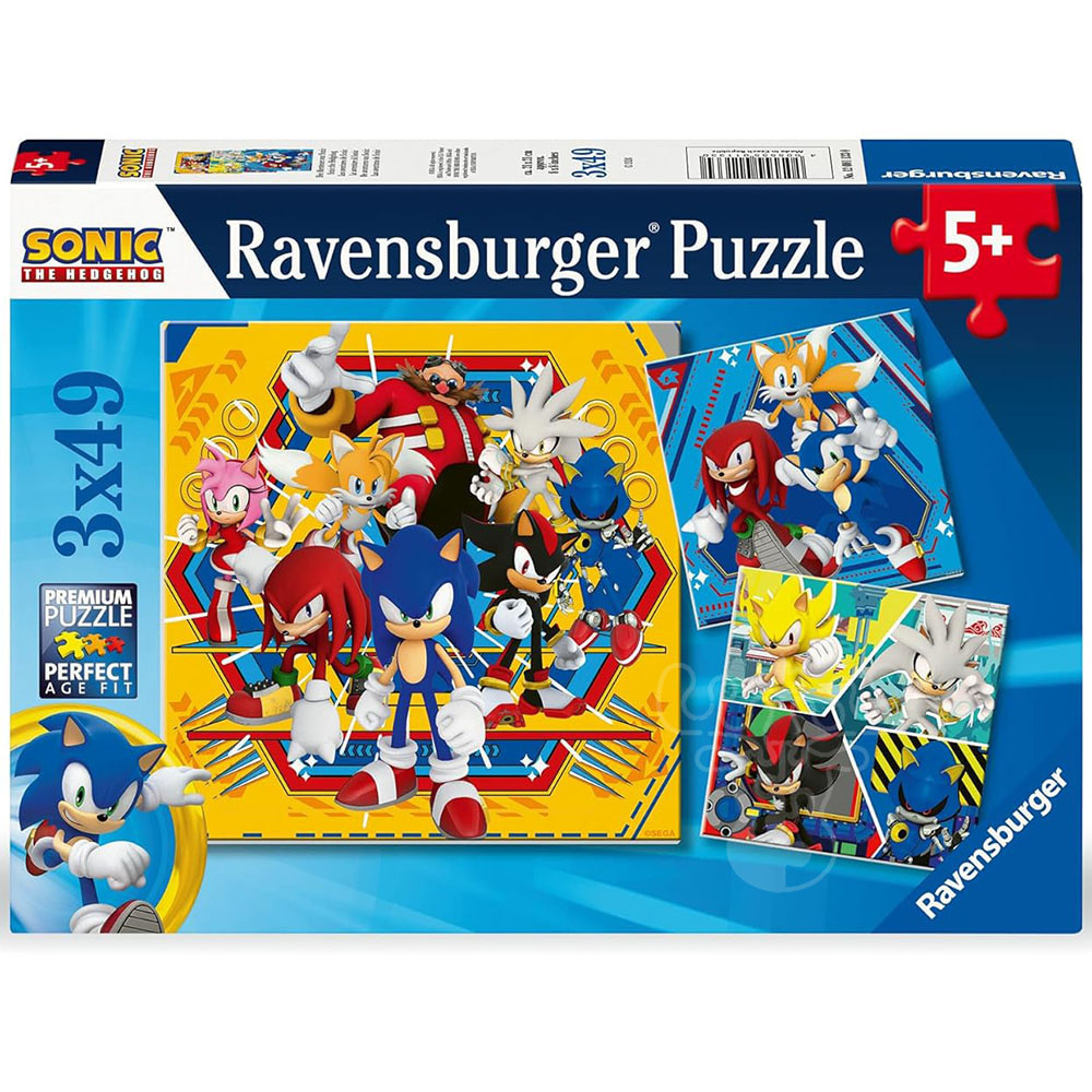 Ravensburger Sonic the Hedgehog Puzzle 3 x 49pcs - Puzzles Canada