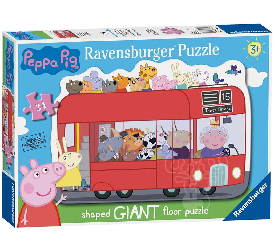 Ravensburger Peppa Pig London Bus Giant Floor Puzzle 24pcs