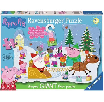 Ravensburger Ravensburger Peppa Pig Christmas Giant Floor Puzzle 32pcs with door hanger